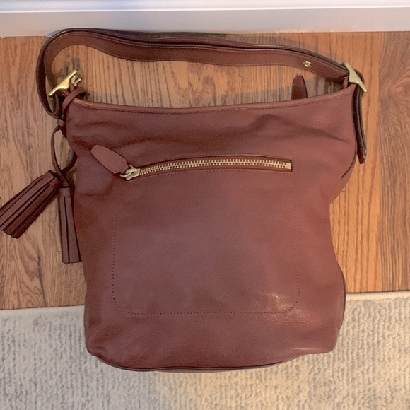 Coach leather hobo satchel with tassels - Picture 2 of 12